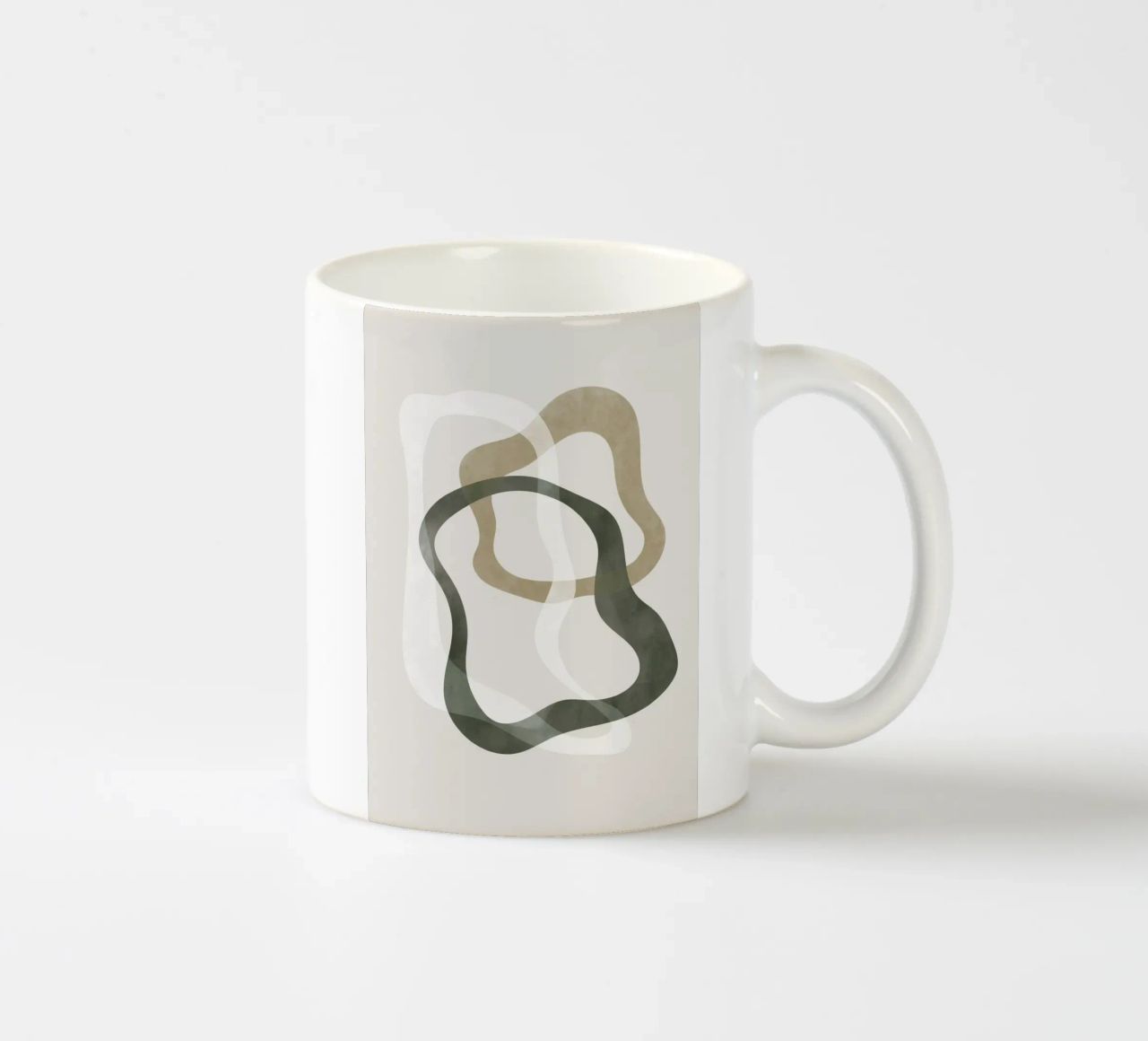 Forme astratte verdi No2 Print tazza in ceramica da weimann shop