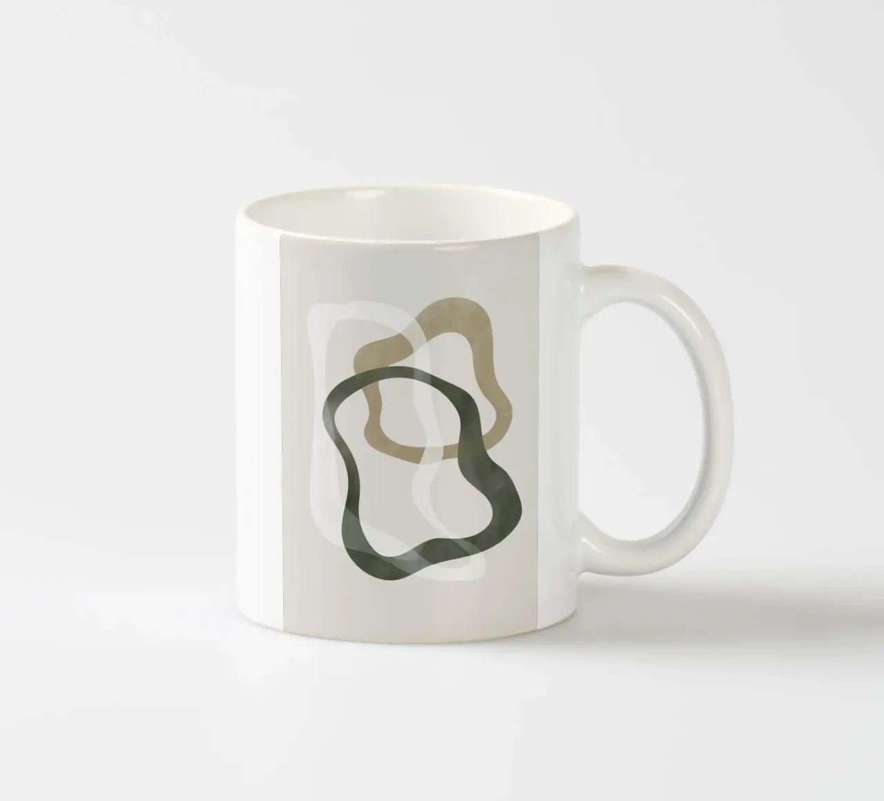 Formes abstraites vertes No2 Print mug en céramique de weimann shop