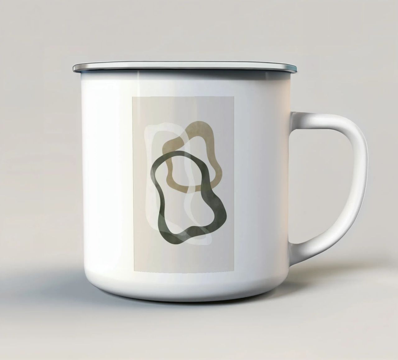 Forme astratte verdi No2 Print tazza in smalto da weimann shop