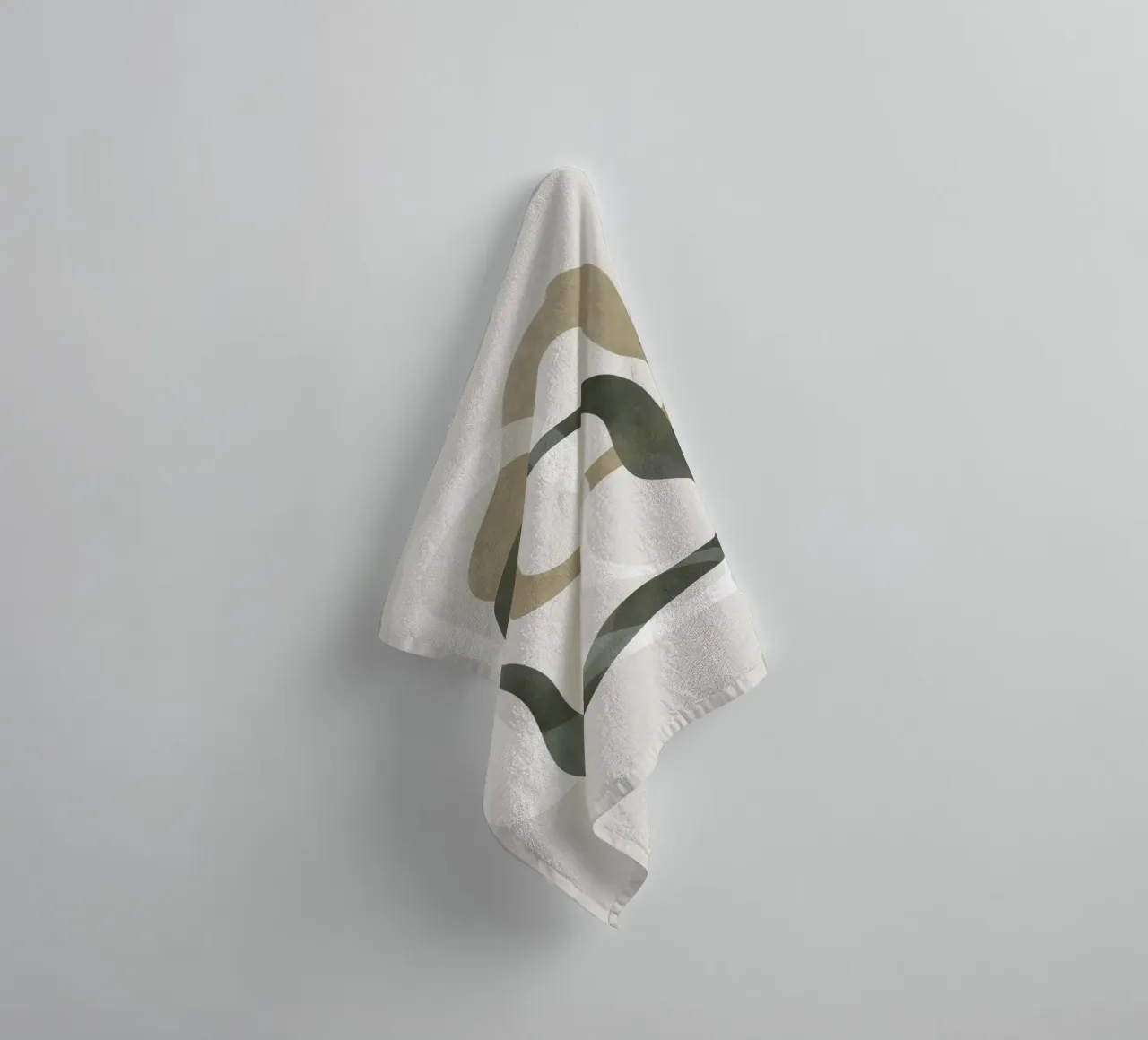Abstract Green Shapes No2 Print towel by weimann shop