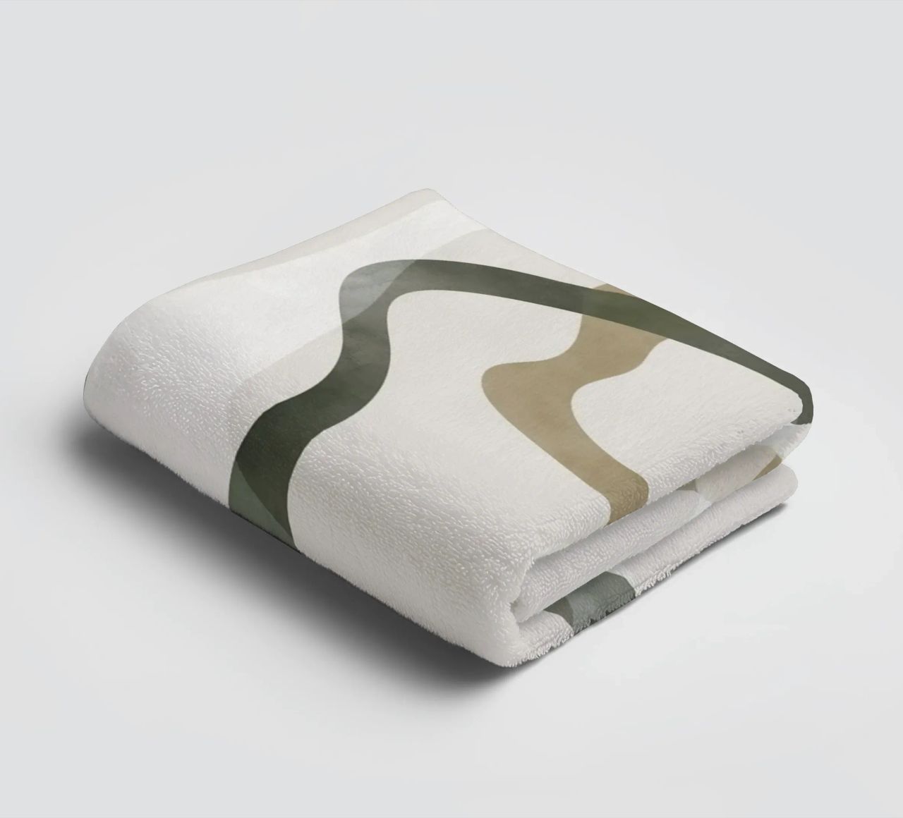 Forme astratte verdi No2 Print asciugamano da bagno da weimann shop