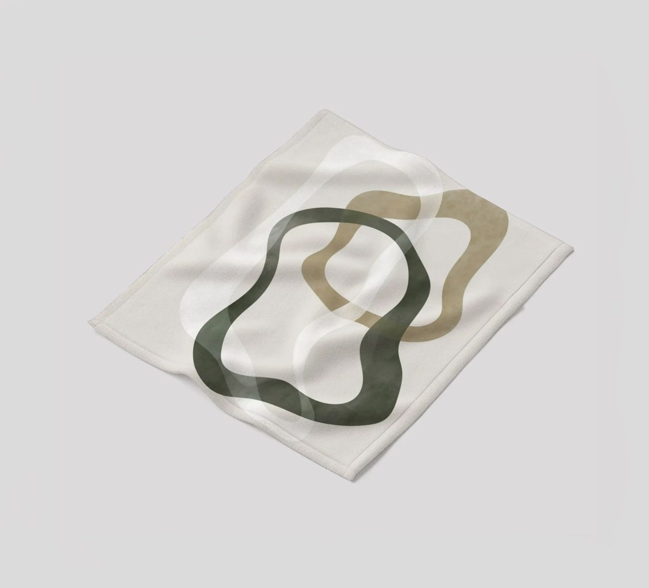 Forme astratte verdi No2 Print coperta in pile da weimann shop