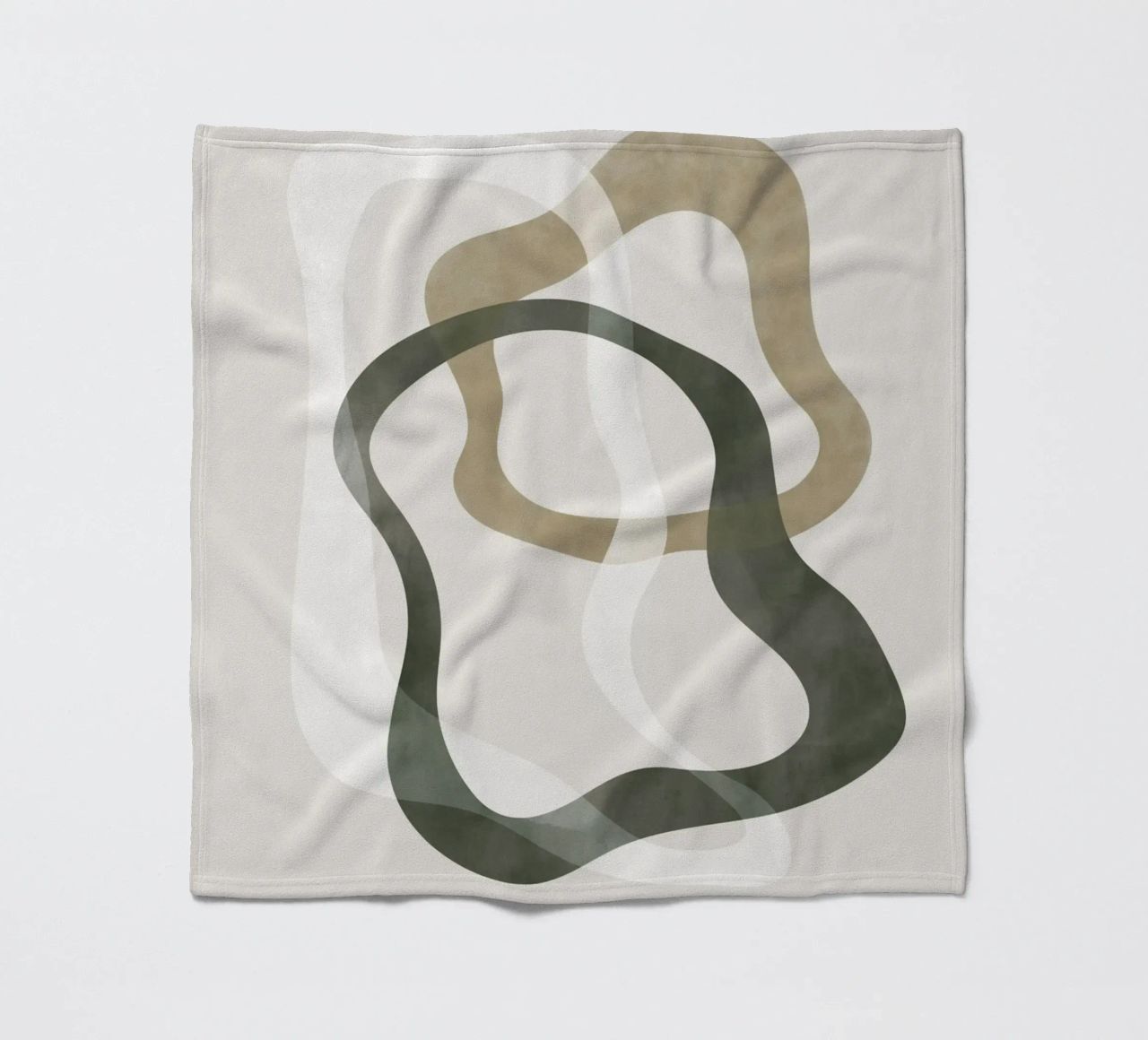 Forme astratte verdi No2 Print coperta in pile da weimann shop