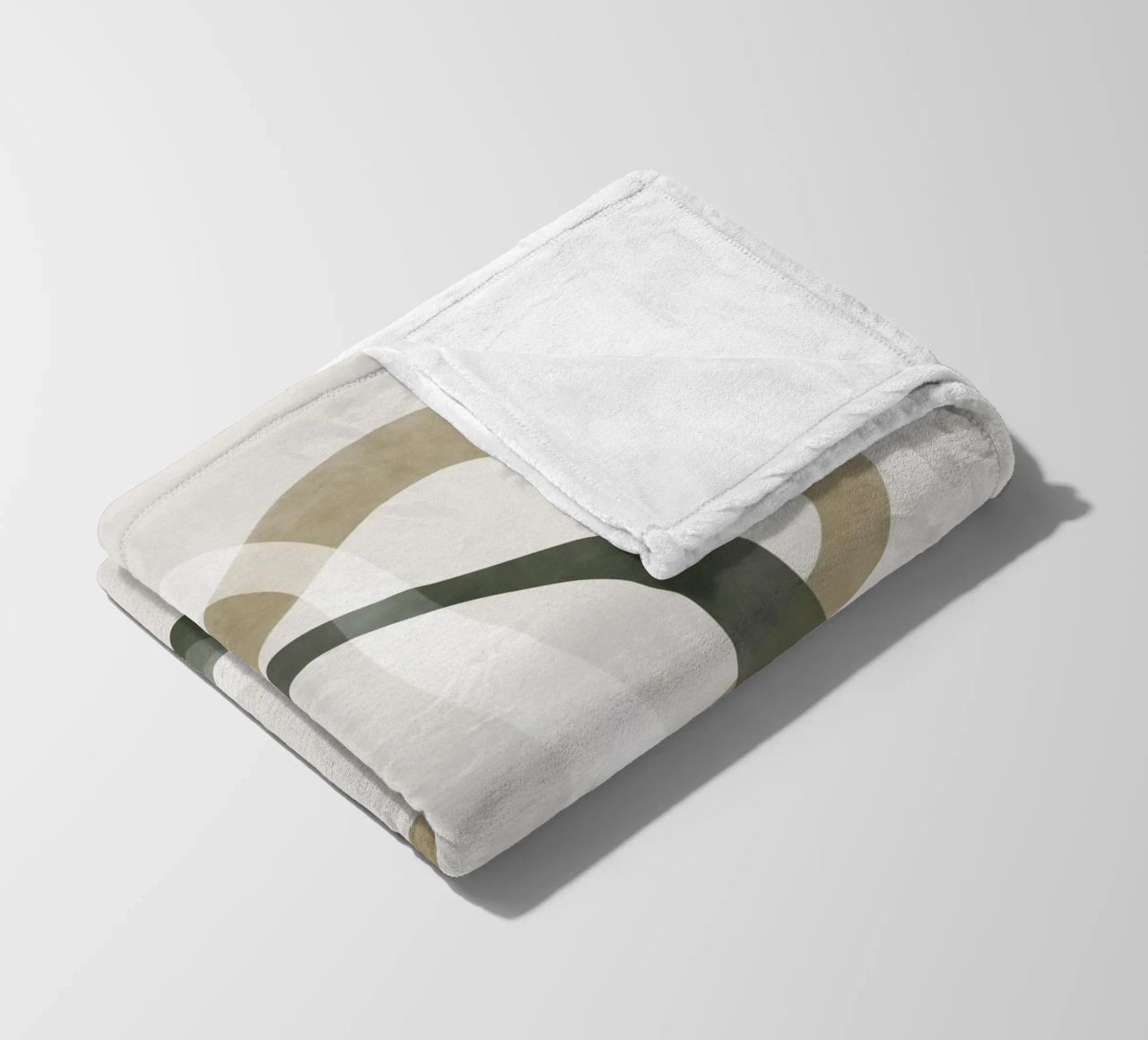 Forme astratte verdi No2 Print coperta in pile da weimann shop