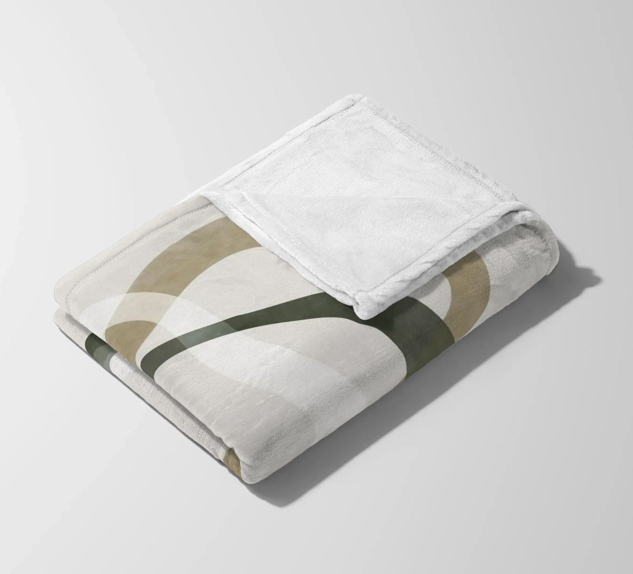 Forme astratte verdi No2 Print coperta in pile da weimann shop