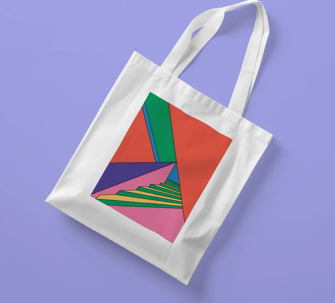 Scala colorata e vibrante borsa in juta da galihstudio