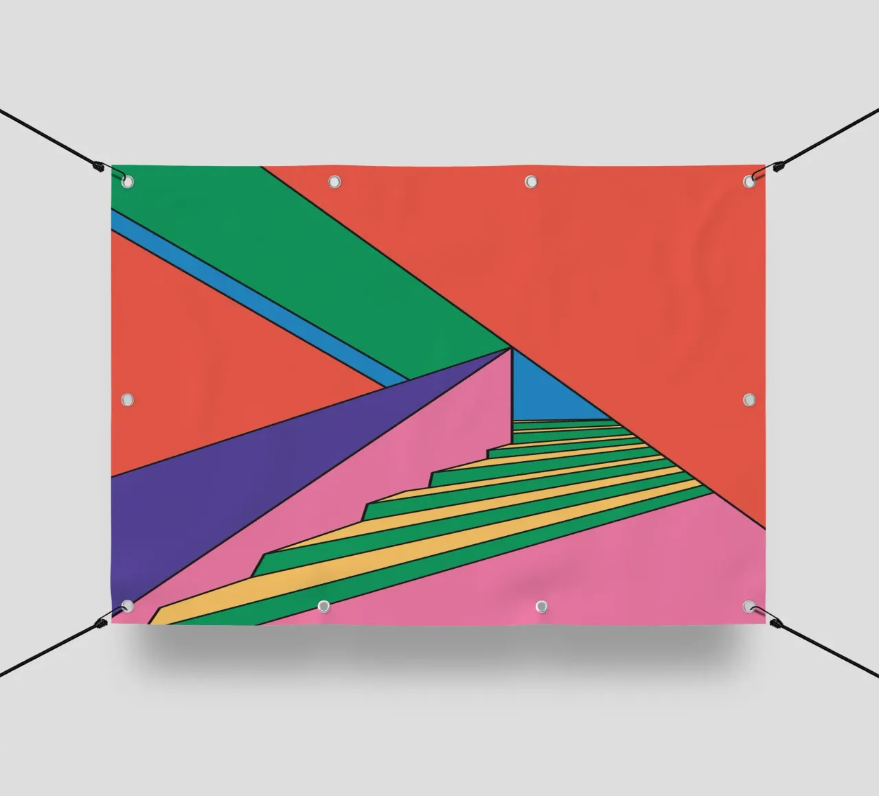 Scala colorata e vibrante telo in pvc da galihstudio