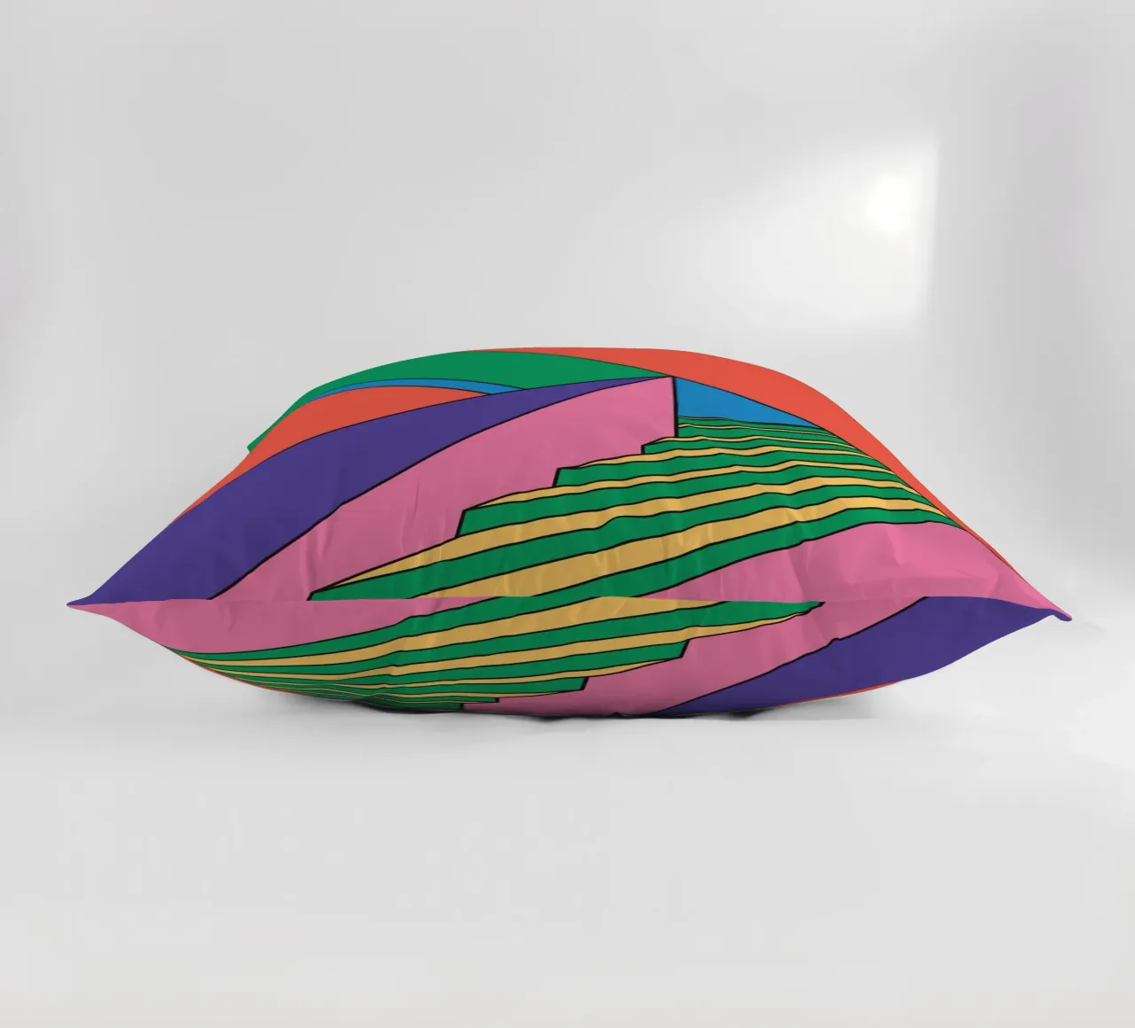 Scala colorata e vibrante cuscino da galihstudio