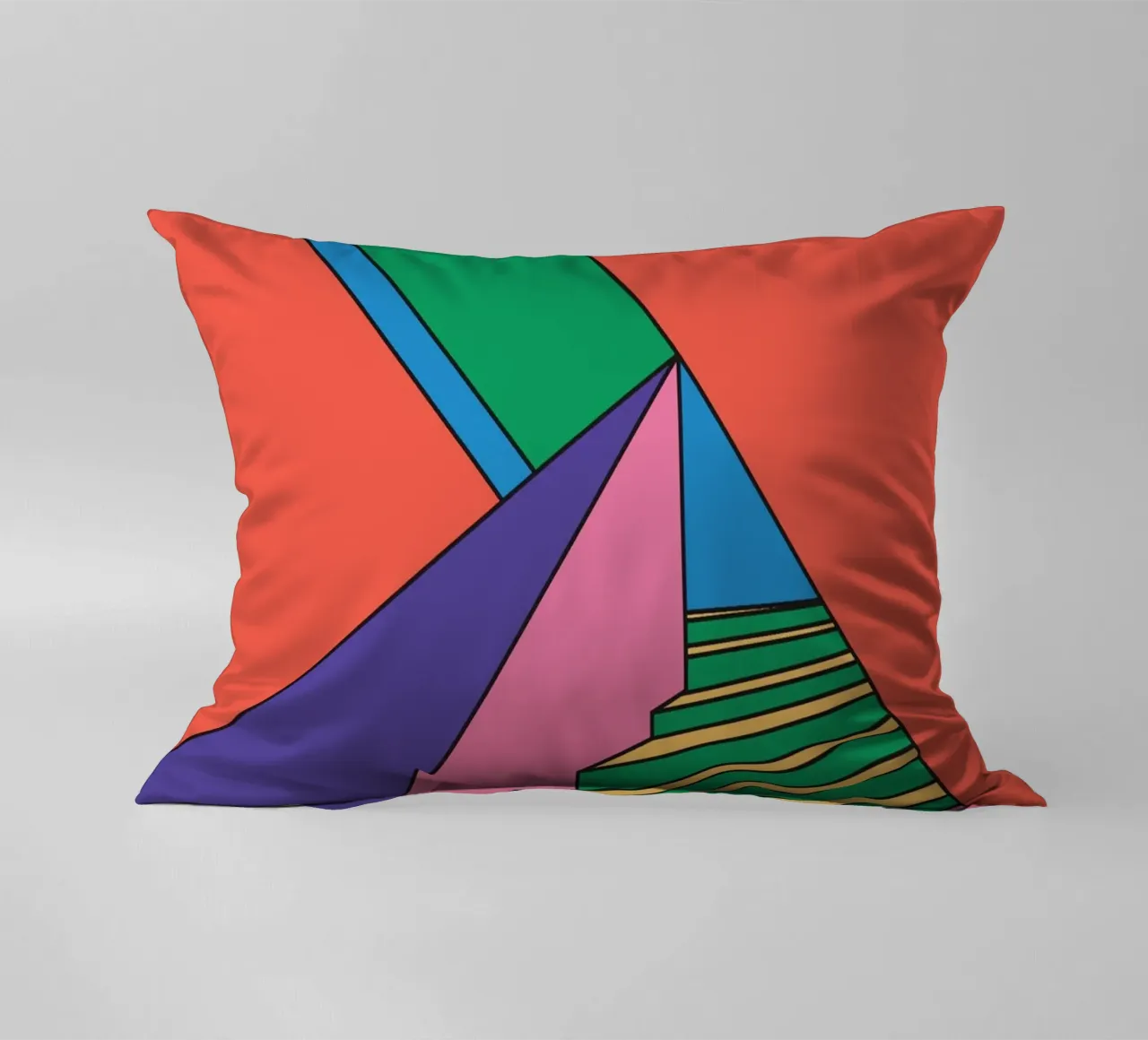 Scala colorata e vibrante cuscino da galihstudio