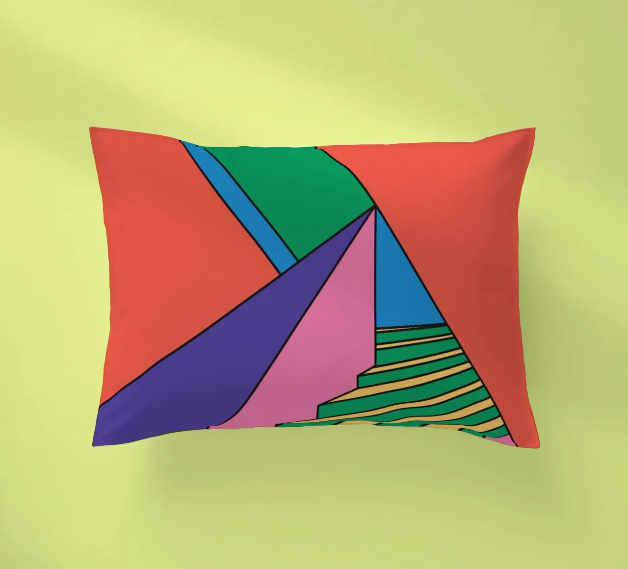 Scala colorata e vibrante cuscino da galihstudio