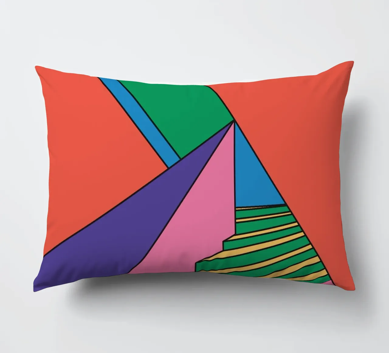 Scala colorata e vibrante cuscino da galihstudio