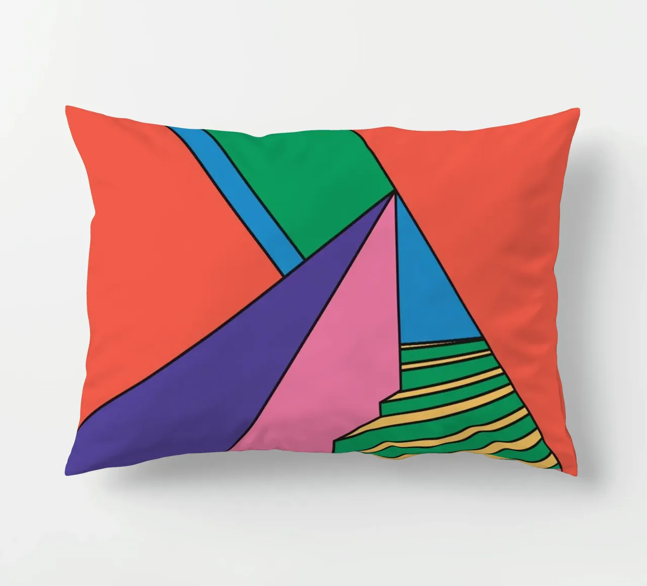 Scala colorata e vibrante cuscino da galihstudio