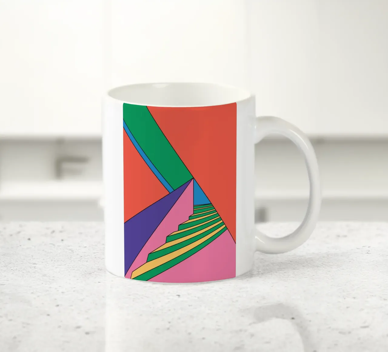 Scala colorata e vibrante tazza in ceramica da galihstudio