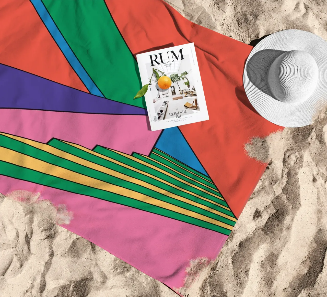 Scala colorata e vibrante telo mare da galihstudio