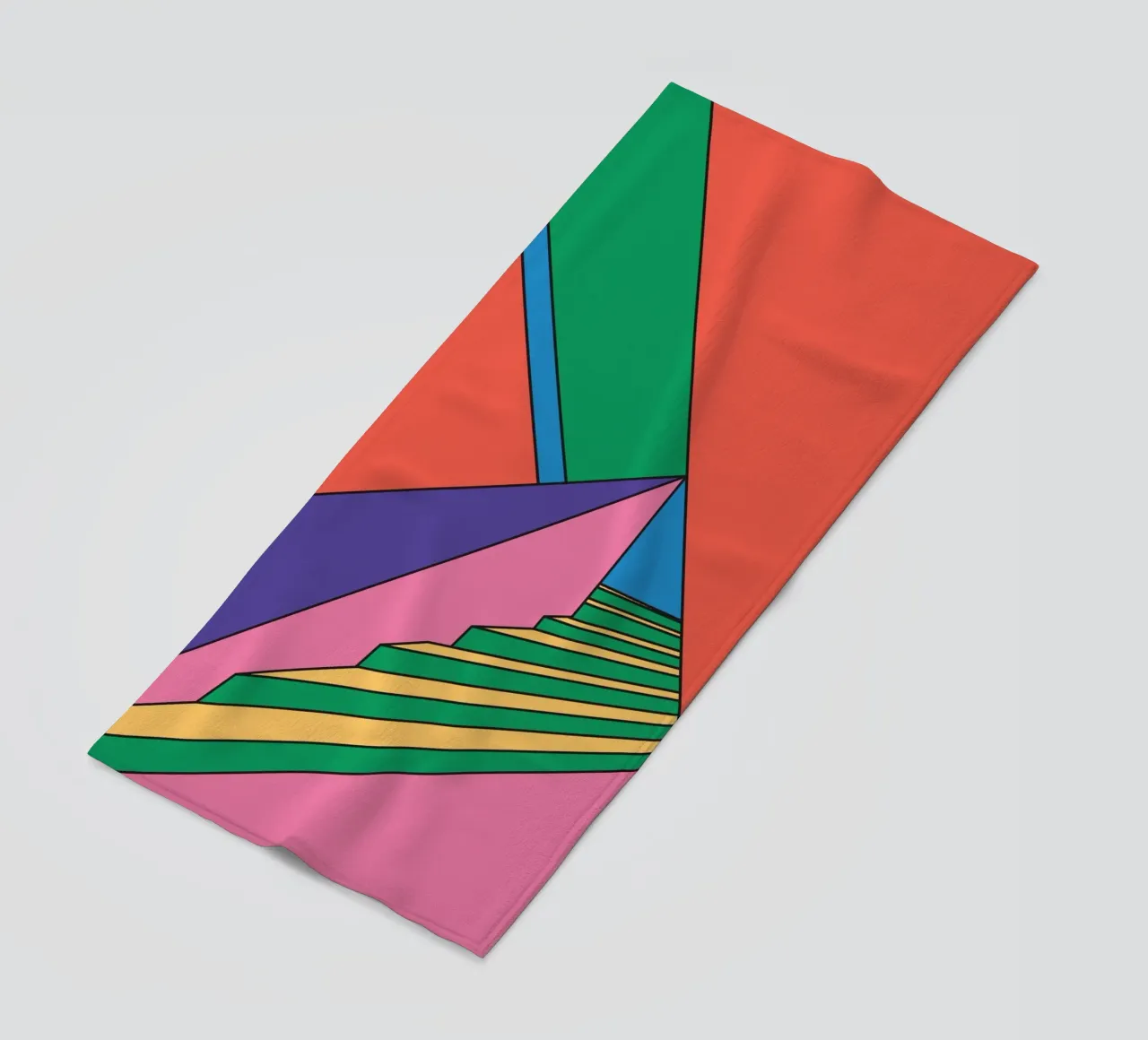 Scala colorata e vibrante telo mare da galihstudio