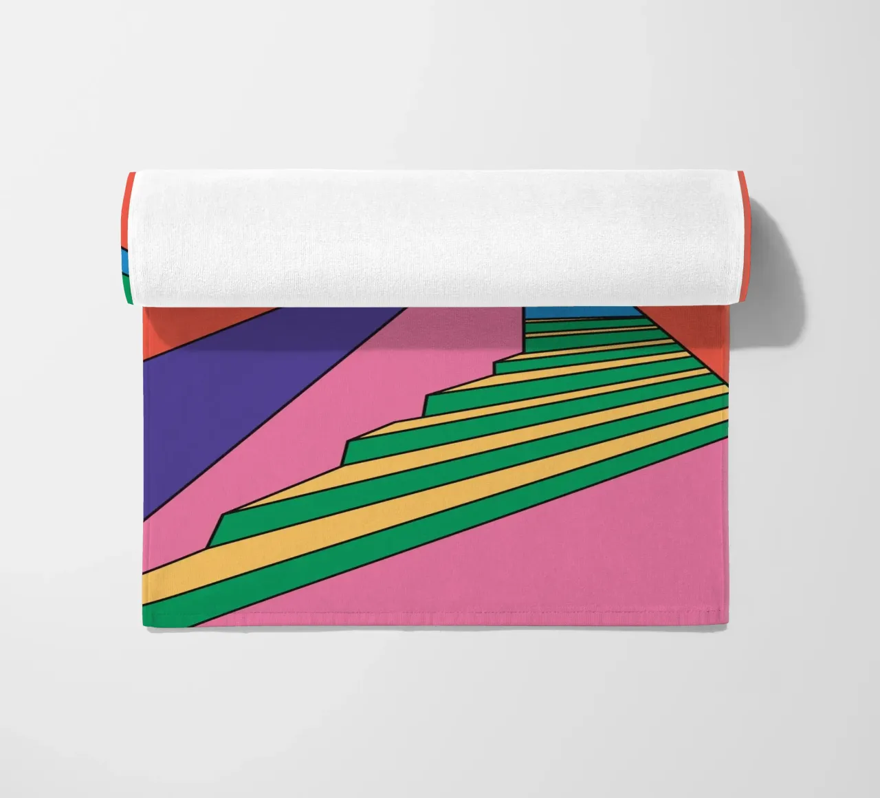 Scala colorata e vibrante telo mare da galihstudio