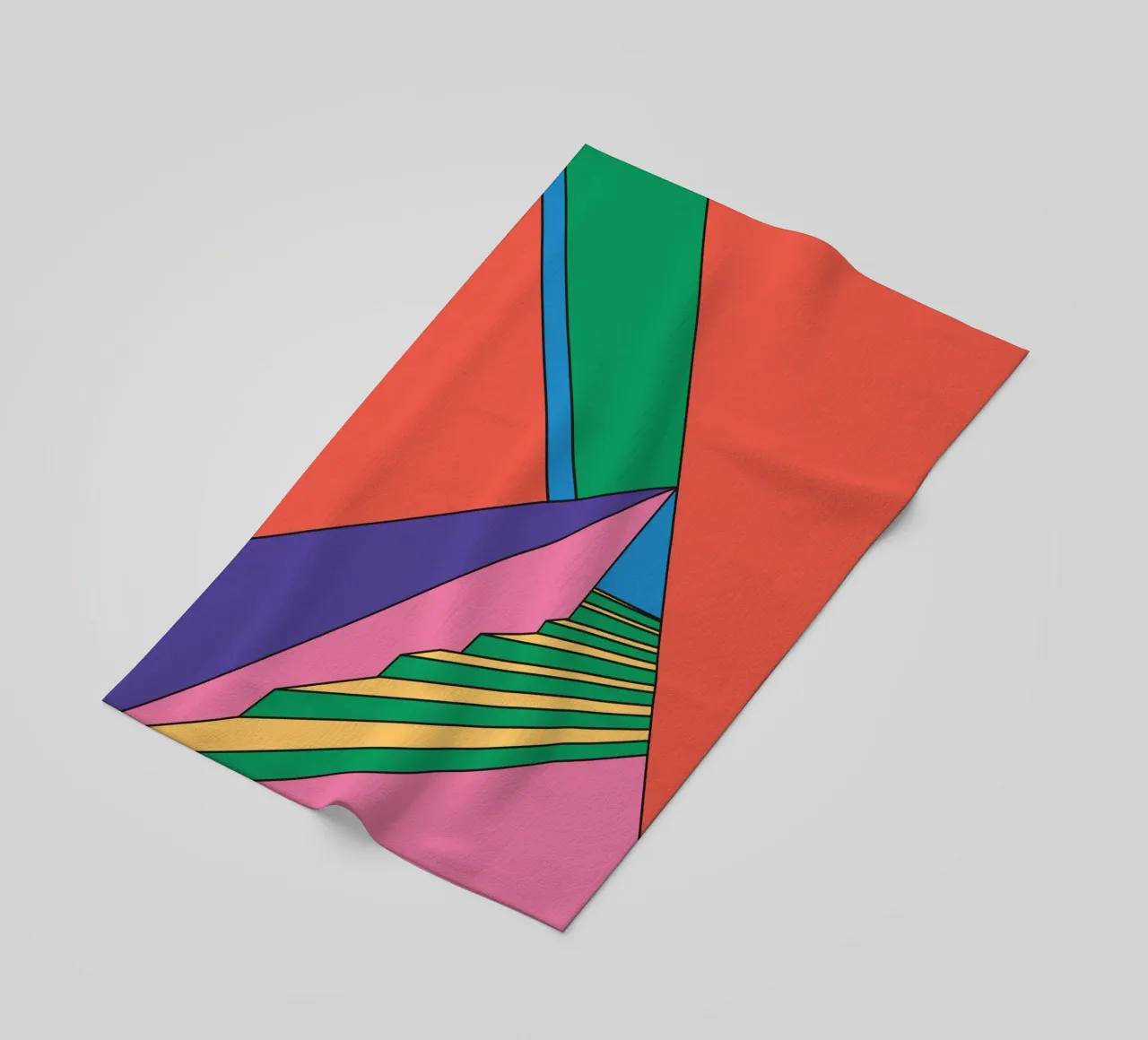 Scala colorata e vibrante telo mare da galihstudio