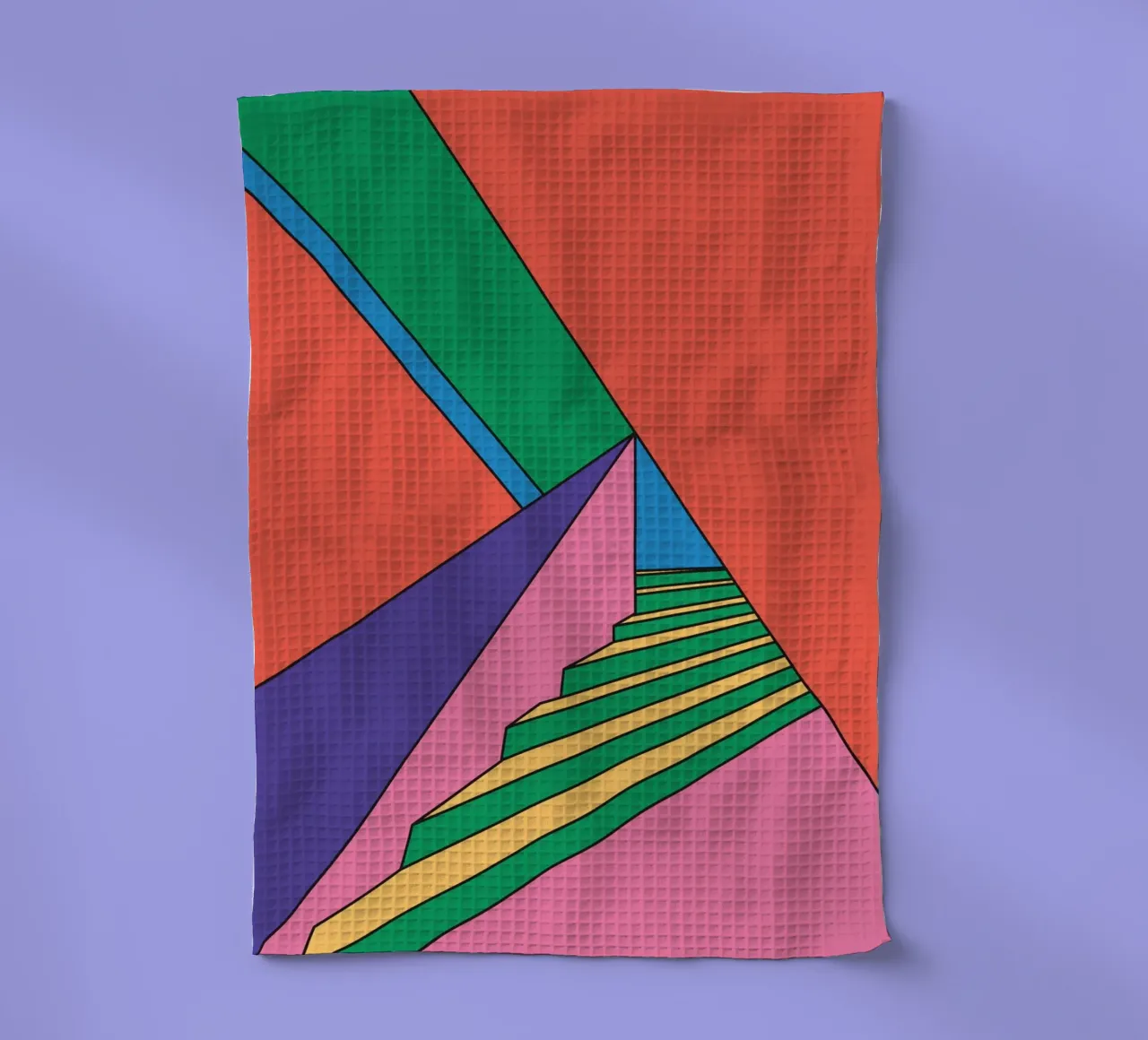 Scala colorata e vibrante canovaccio da cucina da galihstudio