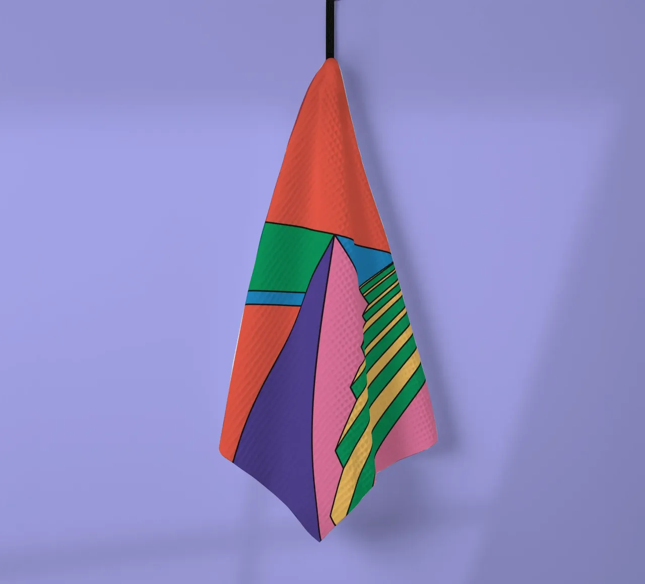 Scala colorata e vibrante canovaccio da cucina da galihstudio