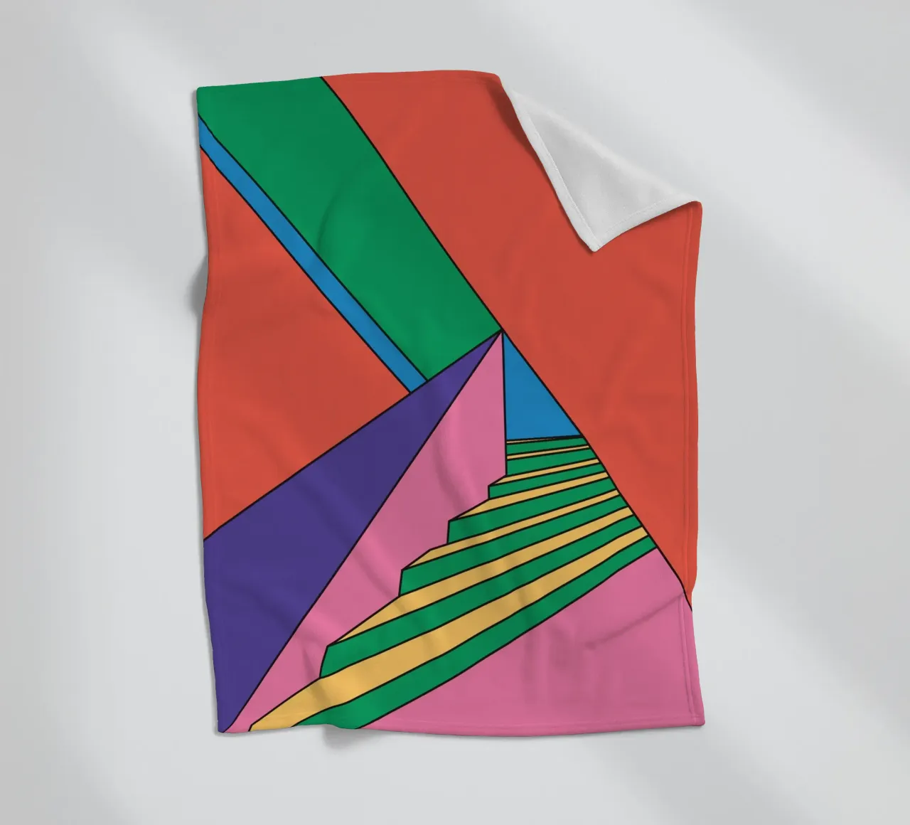 Scala colorata e vibrante coperta in pile da galihstudio