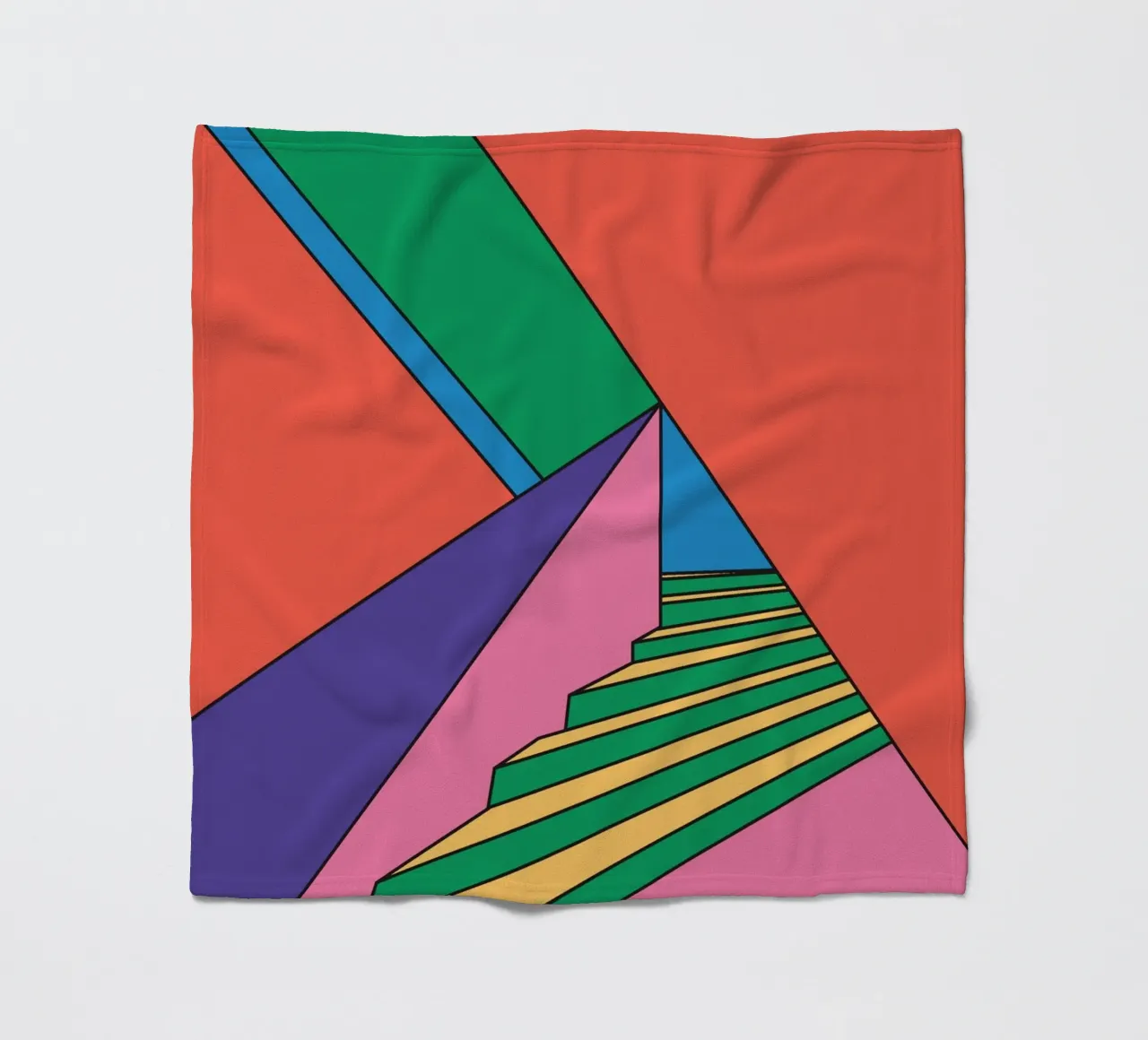 Scala colorata e vibrante coperta in pile da galihstudio