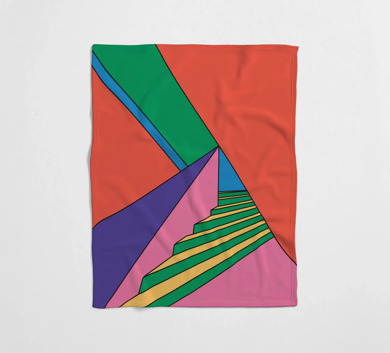Scala colorata e vibrante coperta in pile da galihstudio