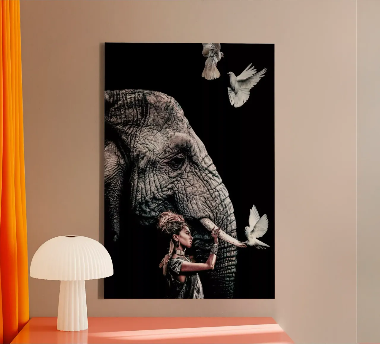 Elephant 4 tela con Cornice a cassetta da Wouter Rikken