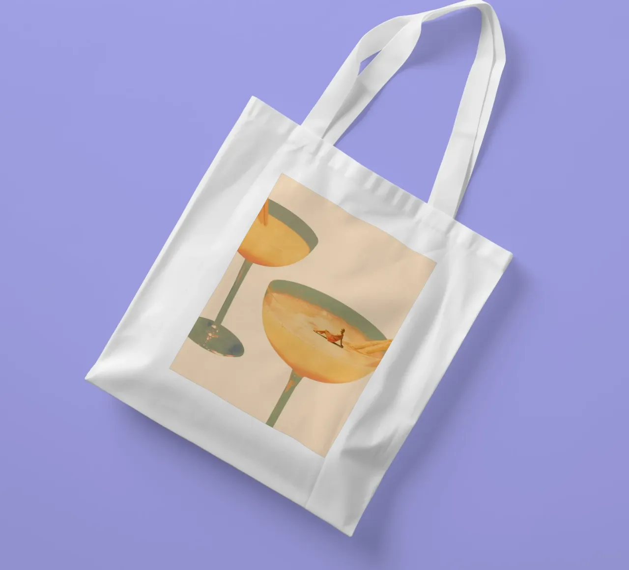 Maarten Leon - Vacanze in un bicchiere No1 Print borsa in juta da weimann shop