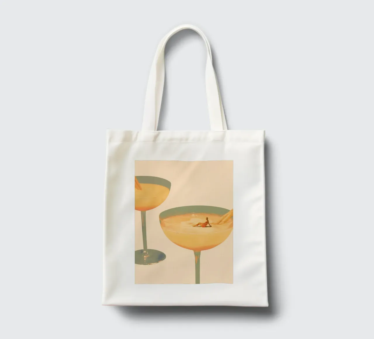 Maarten Leon - Vacanze in un bicchiere No1 Print borsa in juta da weimann shop