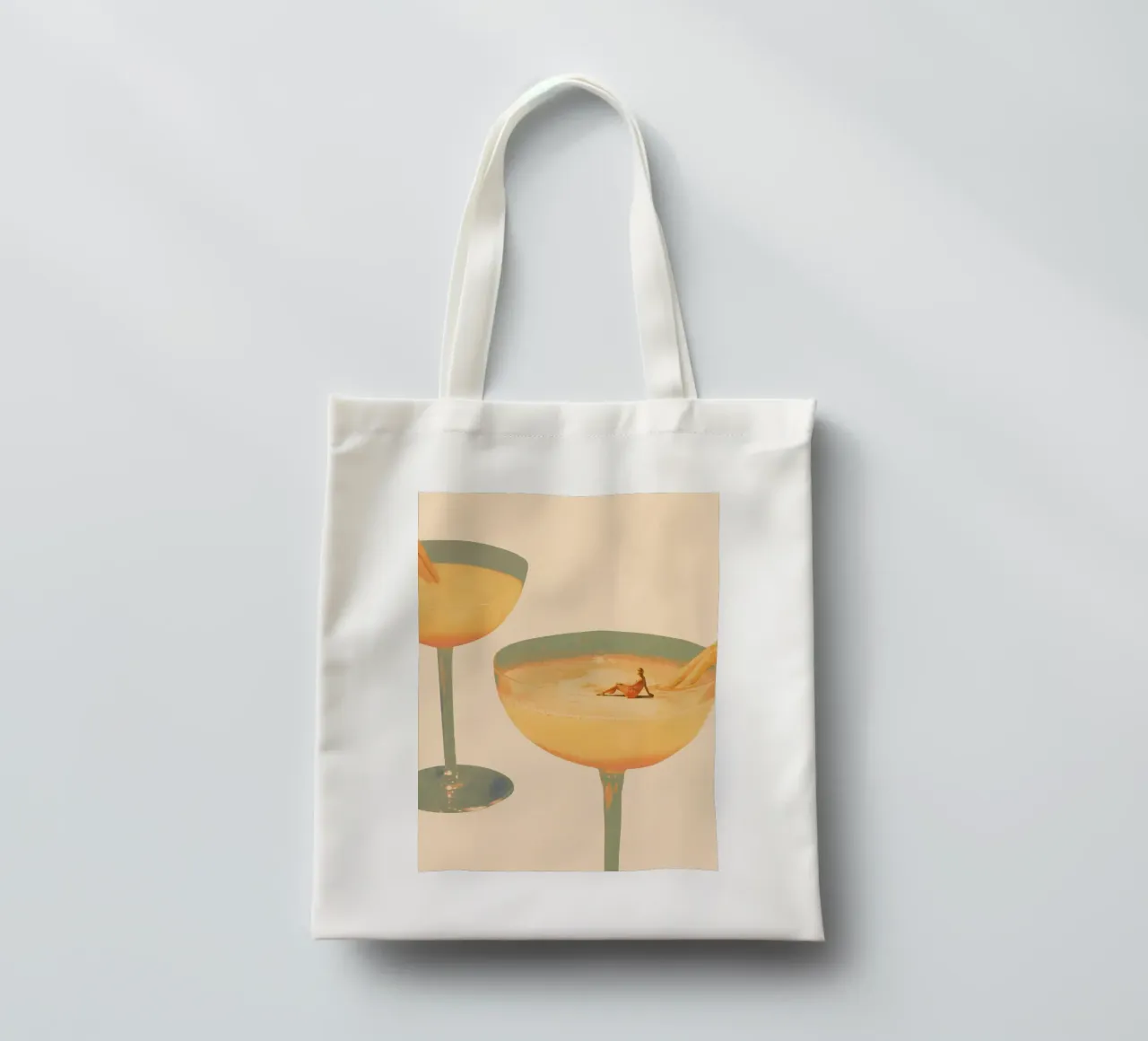 Maarten Leon - Vacanze in un bicchiere No1 Print borsa in juta da weimann shop