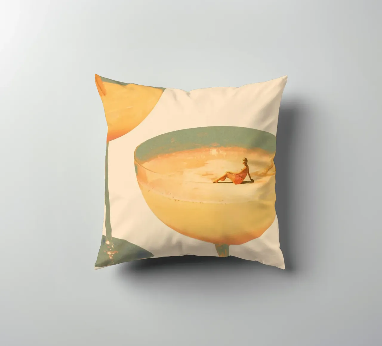 Maarten Leon - Vacanze in un bicchiere No1 Print cuscino da weimann shop