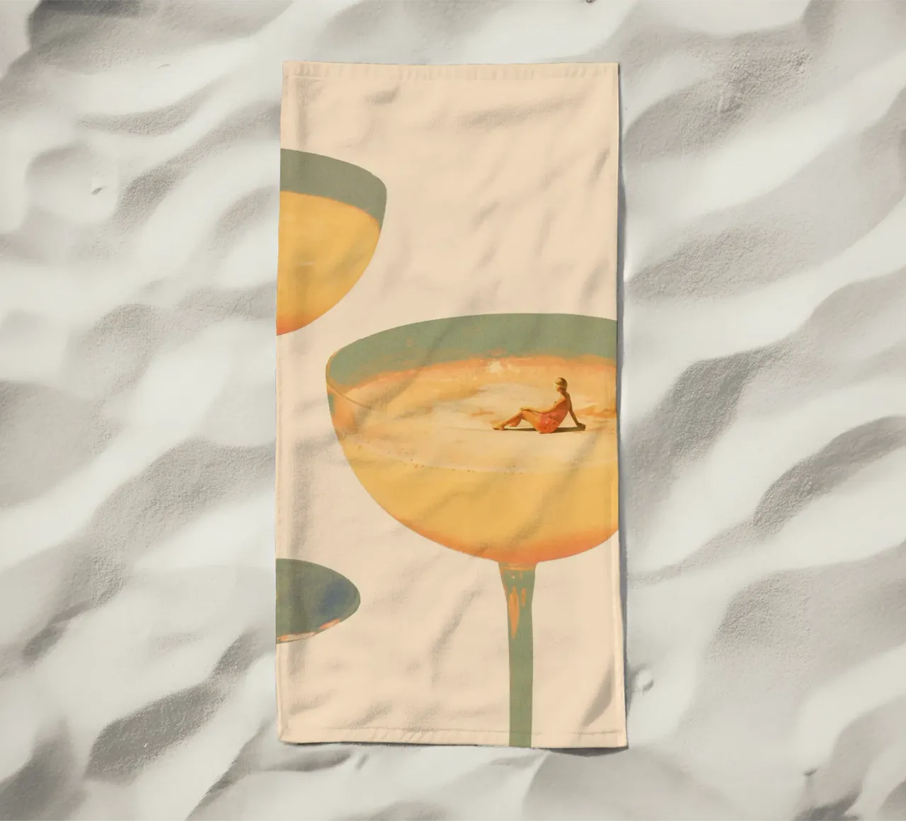 Maarten Leon - Vacanze in un bicchiere No1 Print telo mare da weimann shop