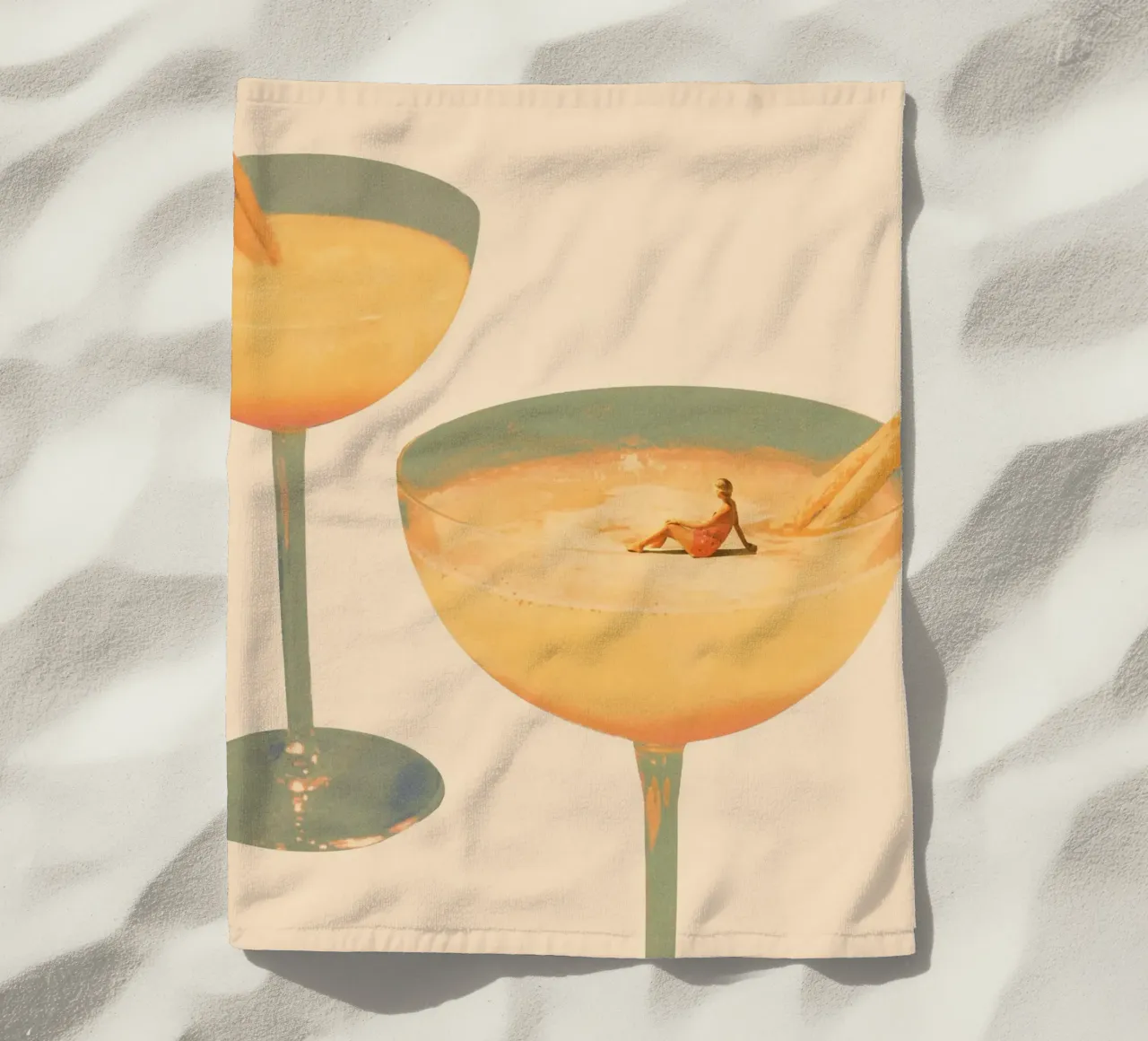 Maarten Leon - Vacanze in un bicchiere No1 Print telo mare da weimann shop