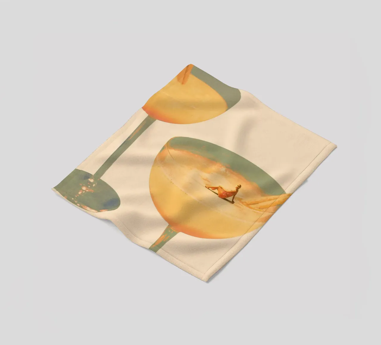 Maarten Leon - Vacanze in un bicchiere No1 Print coperta in pile da weimann shop