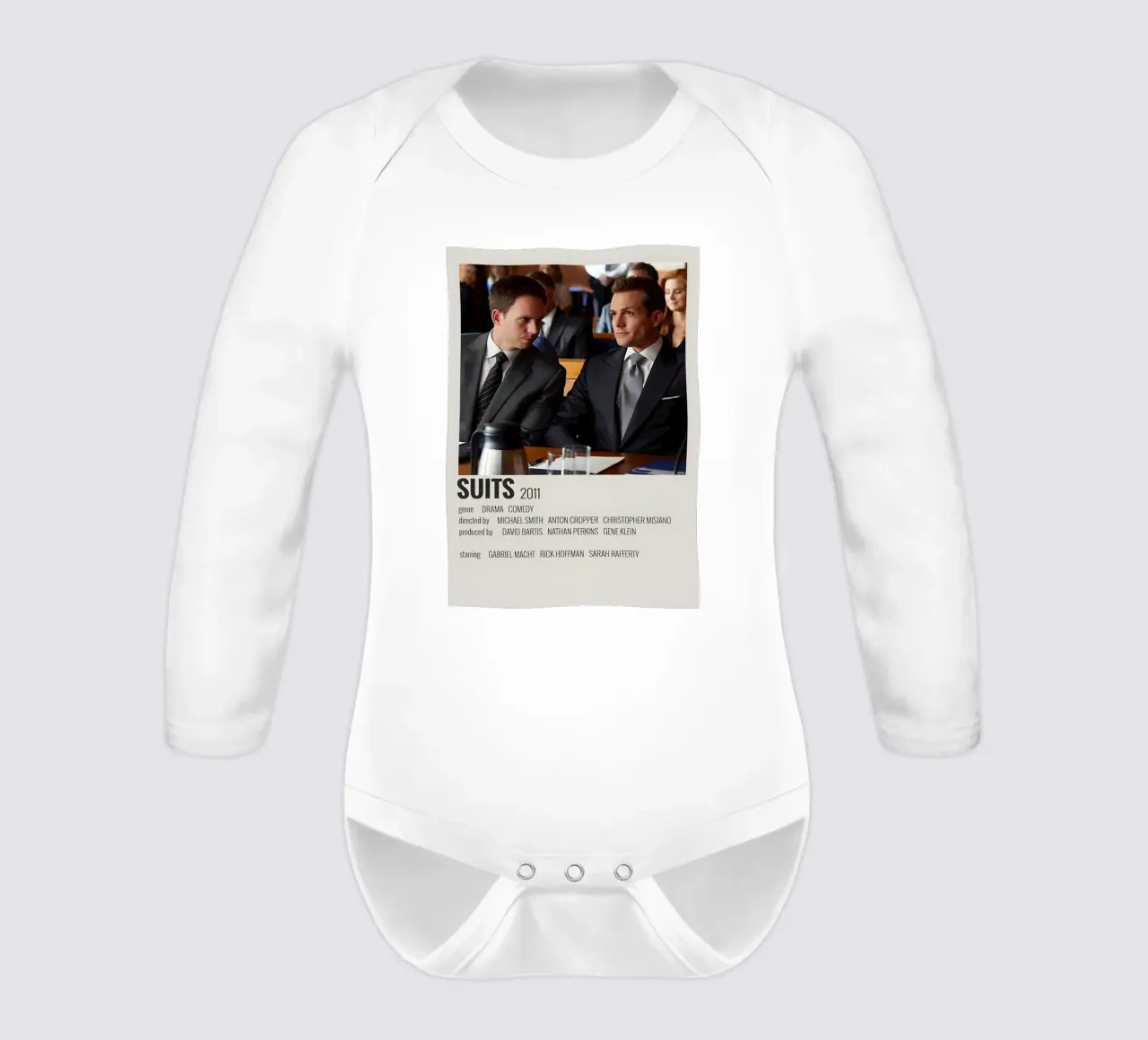 SUITS 2011 long-sleeve baby romper by MVFminimalist