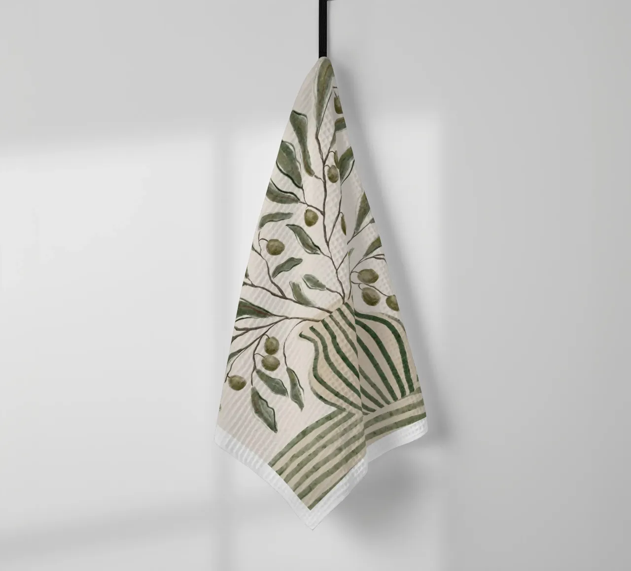 Impression de branches d'olivier dans un vase torchon de leslie shop