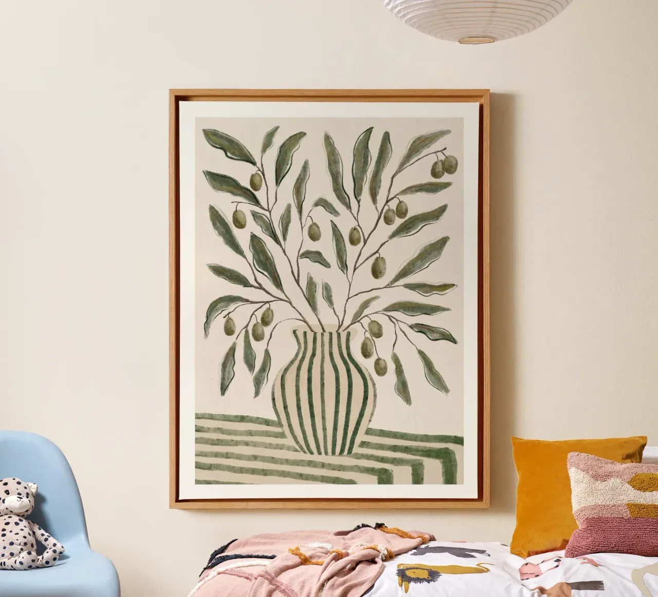 Stampa Rami d'ulivo in vaso tela da leslie shop
