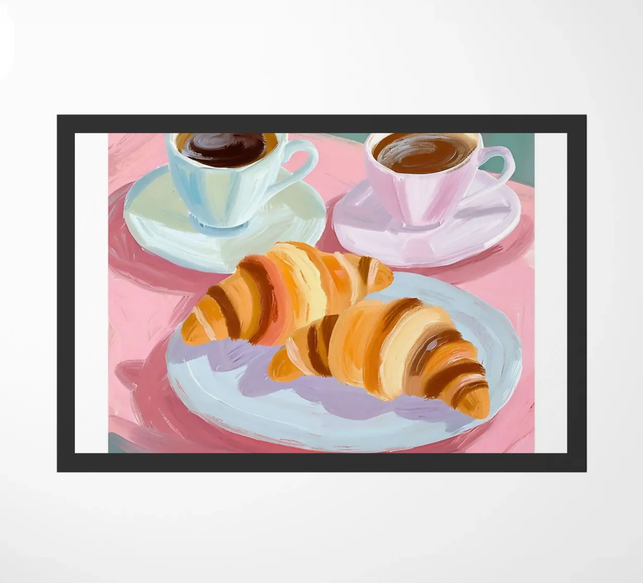 Colazione - Croissant, caffè, relax zerbino da leslie shop