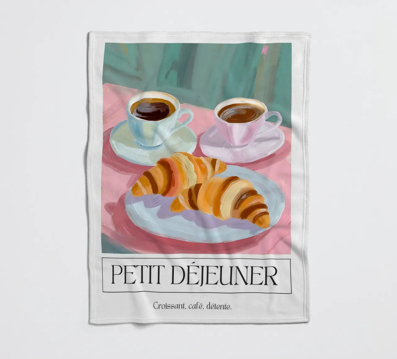 Colazione - Croissant, caffè, relax coperta in pile da leslie shop