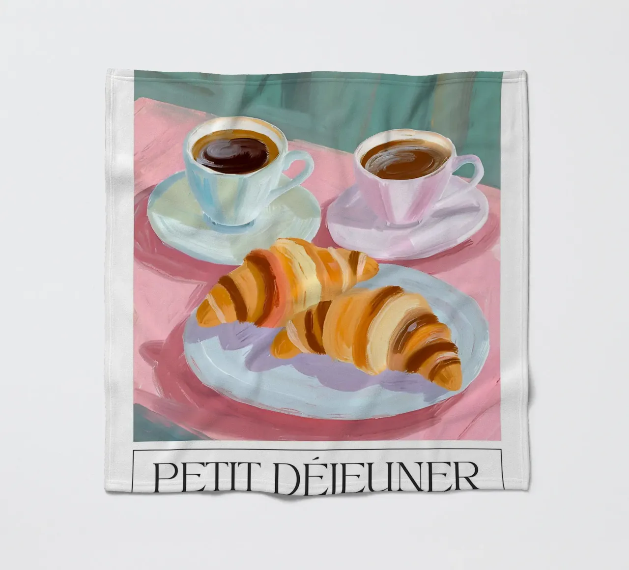 Colazione - Croissant, caffè, relax coperta in pile da leslie shop
