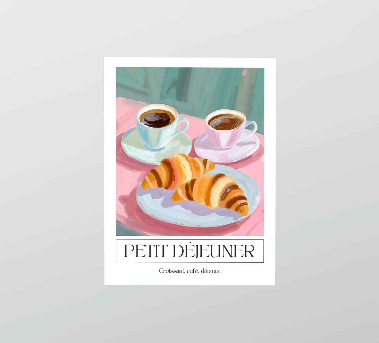 Ontbijt - Croissant, Koffie, Ontspanning sticker van leslie shop