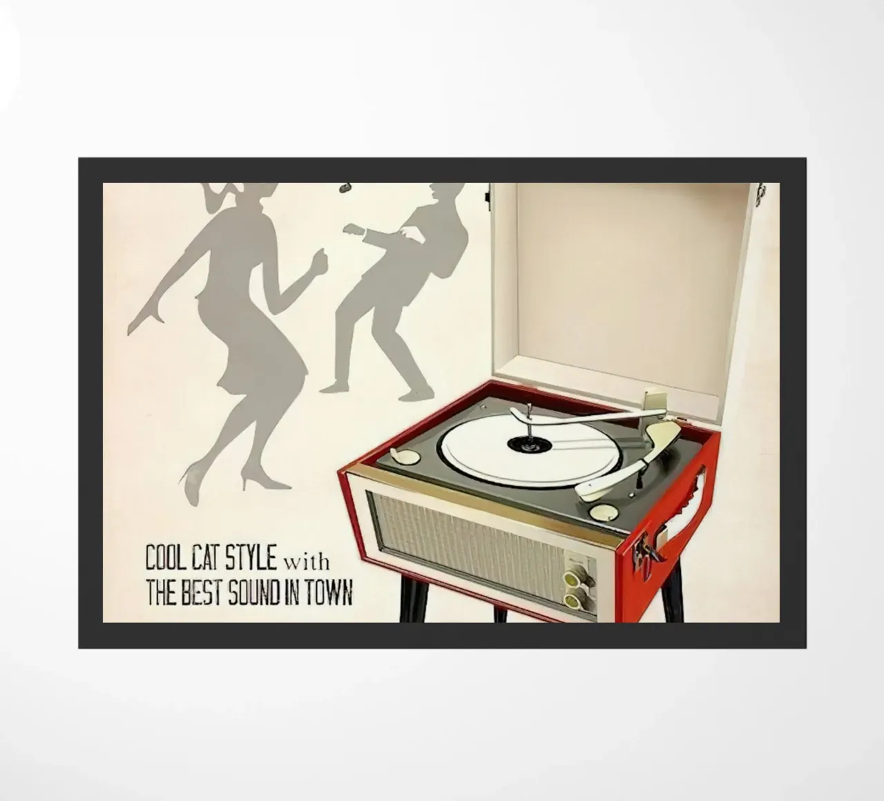 Lettore di dischi Hi-Fi. Stile retrò anni '60 zerbino da leslie shop