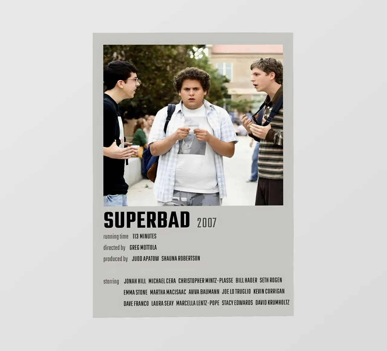 SUPERBAD 2007 telo in pvc da MVFminimalist