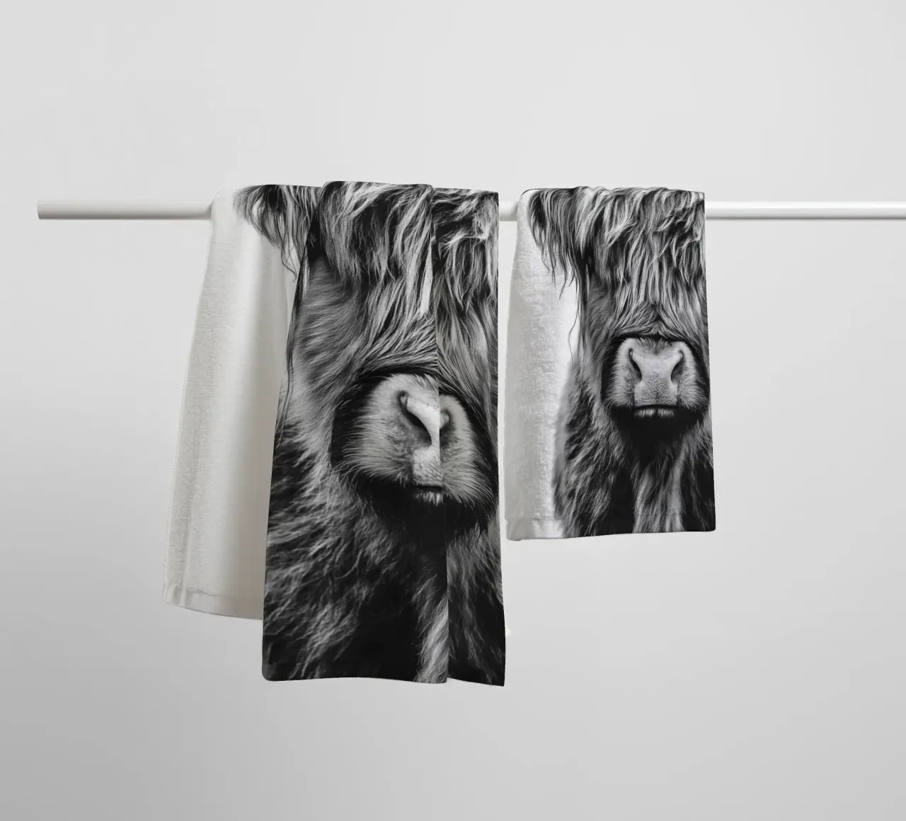 Bestiame ispido delle Highlands asciugamano da bagno da Carinaprint