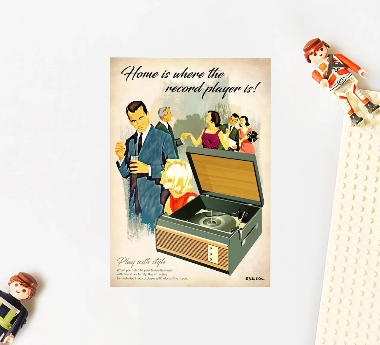 Record Player Hi-Fi. 1960s Retro Style sticker by leslie shop