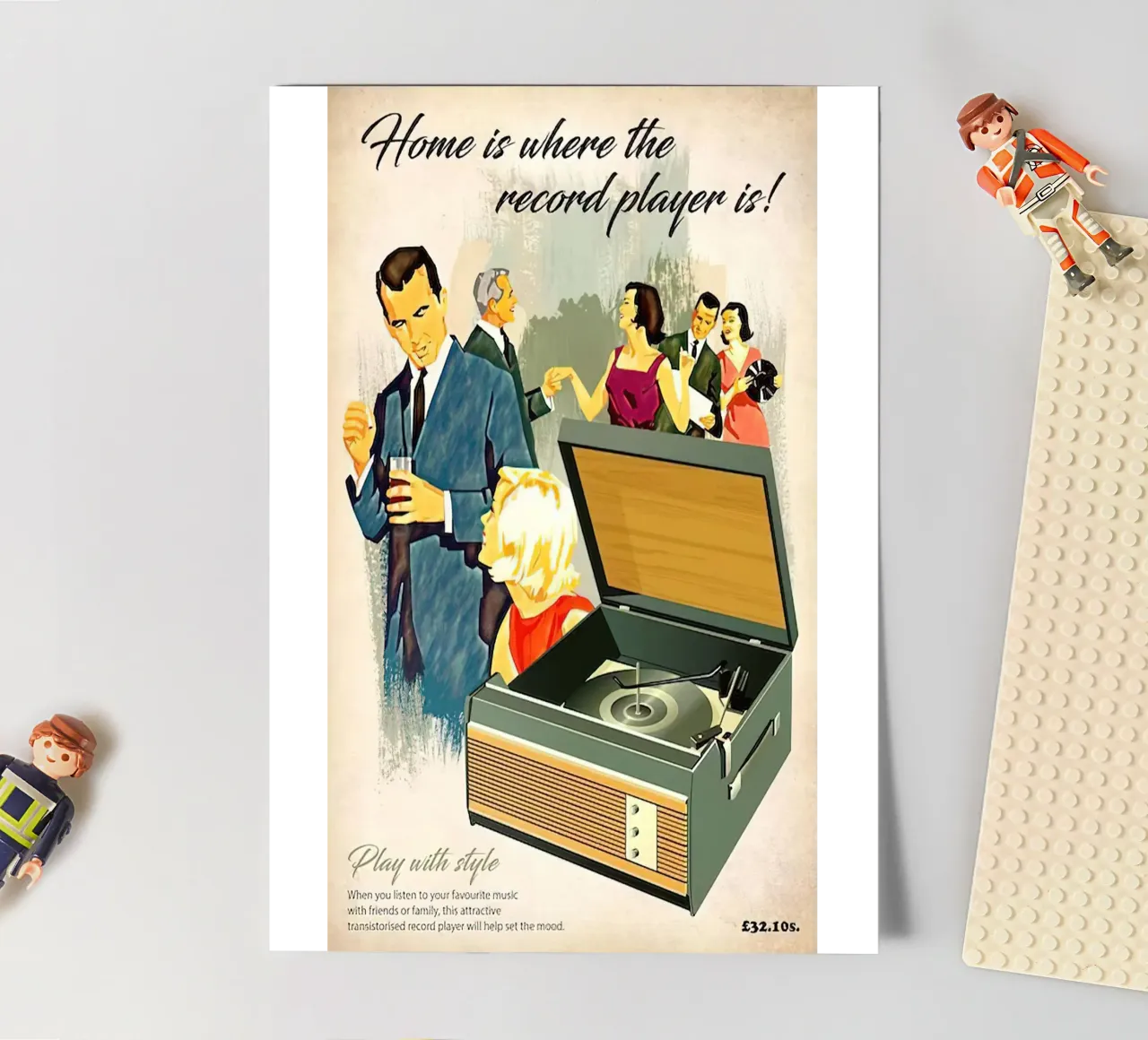 Record Player Hi-Fi. 1960s Retro Style sticker sheet by leslie shop
