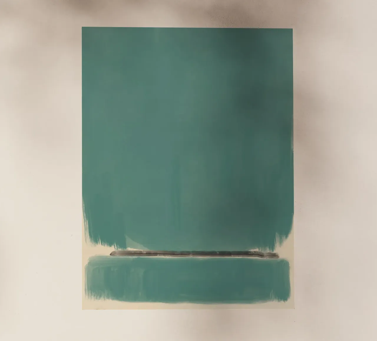 Solid teal abstract backlit folie van Little Dean