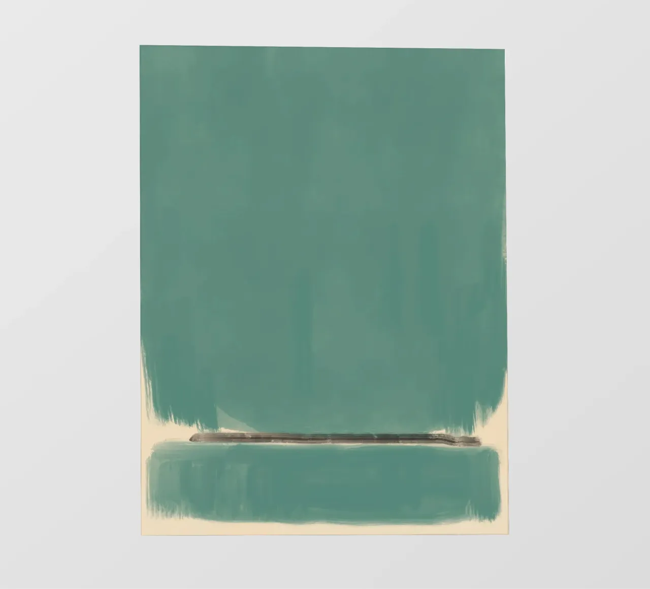 Solid teal abstract backlit folie van Little Dean