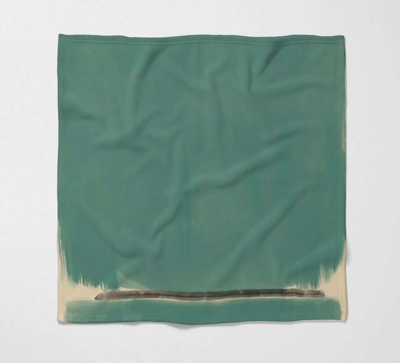 Solid teal abstract fleece blanket by Little Dean