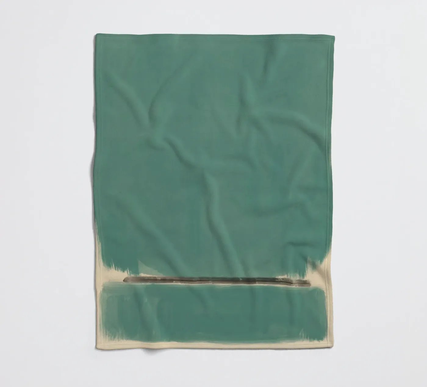 Solido verde acqua astratto coperta in pile da Little Dean